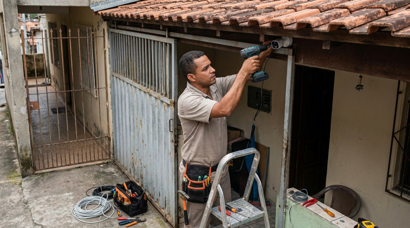 Instalação de Câmera Residencial em Santos‑SP