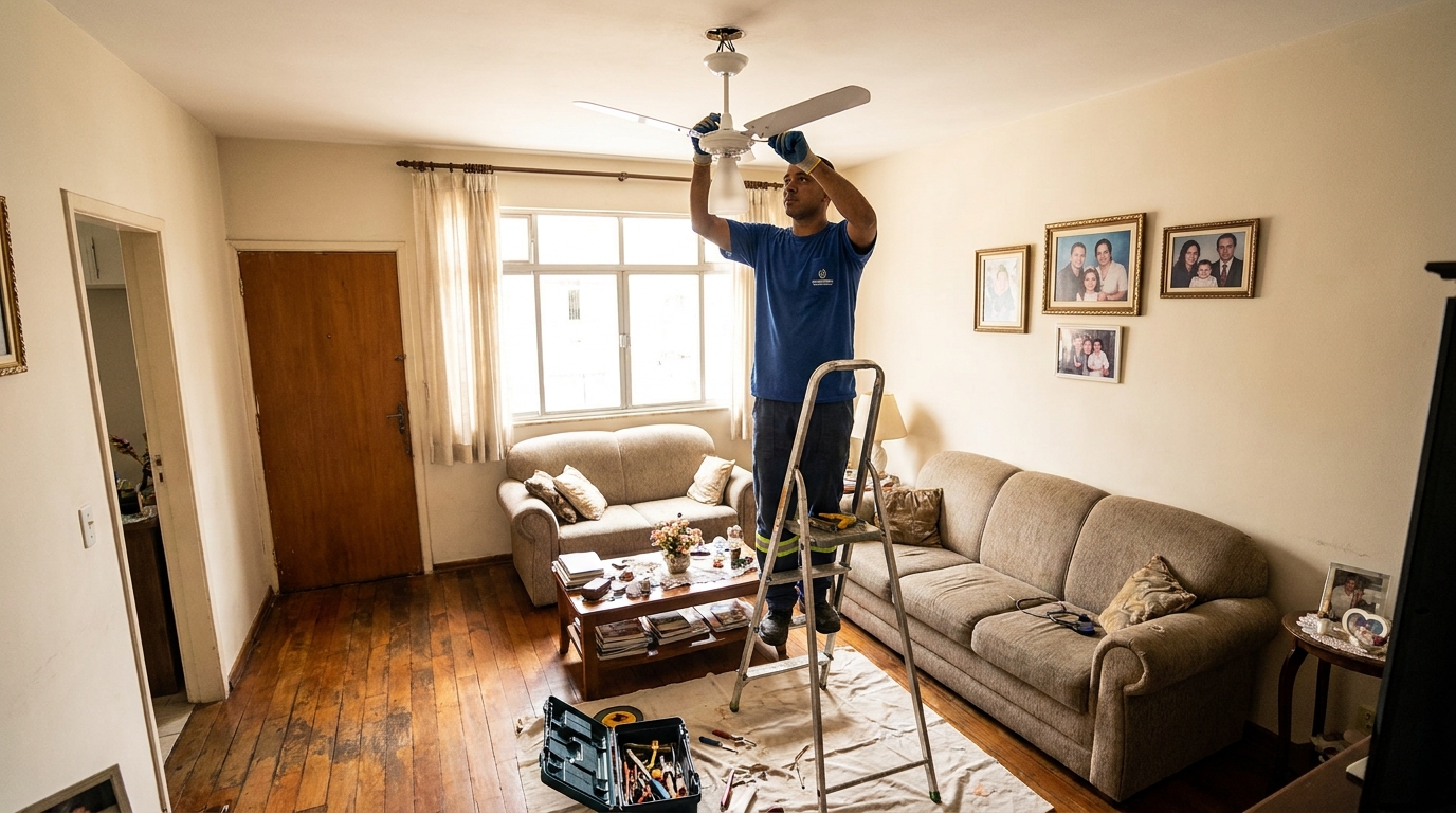 Substituição de Ventilador em Santos‑SP